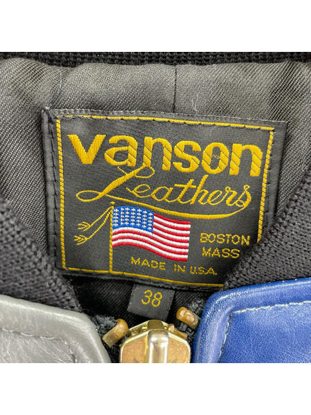 VANSON ライダース TJ ライダース クレイジーカラー 38