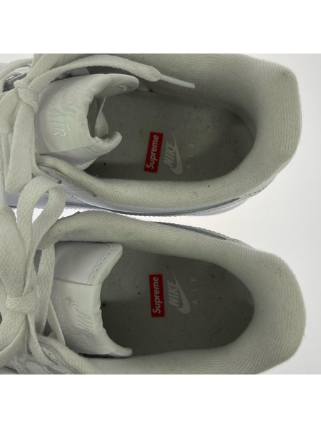 NIKE スニーカー NIKE×Supreme  Air Force 1 Low  WHT  25.5