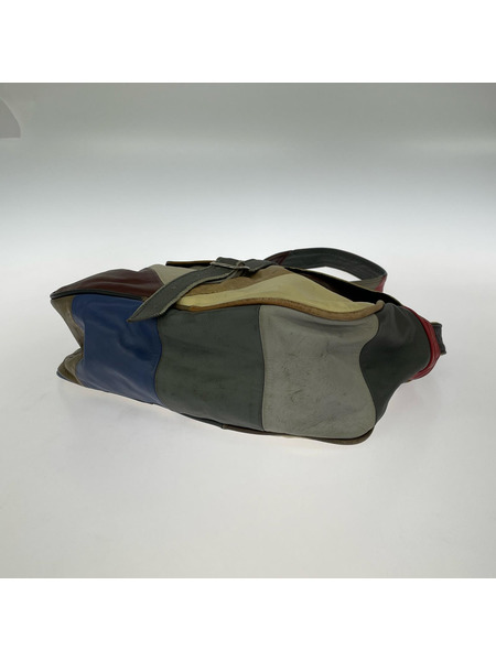 OLD・VINTAGE ショルダーバッグ 80s パッチワークレザー ショルダーバッグ