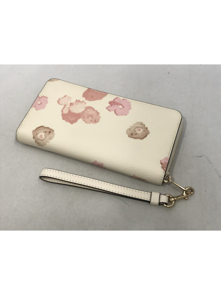 長財布 フラワー プリント ロング ジップ アラウンド ウォレット 長財布  IMCAH