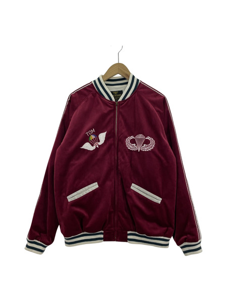 HOUSTON ジャケット VELVETTEN SOUVENIR JACKET 赤 (XL)