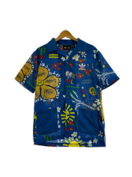 adidas originals 半袖シャツ ×PHARRELL WILLIAMS/ブルー