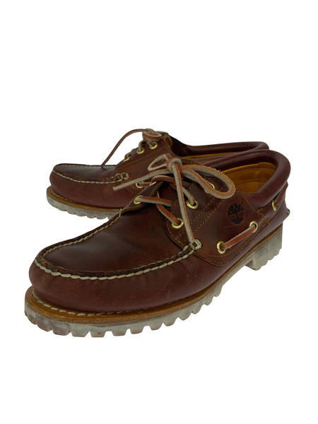 Timberland 3アイ クラシックデッキシューズ 25cm ボルドー