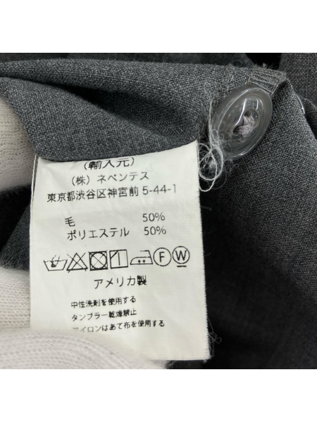 AIE 長袖シャツ 開襟シャツ グレー M