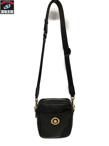 VERSACE ベルサーチ　メデューサ レザーショルダーバッグ ブラック[値下]
