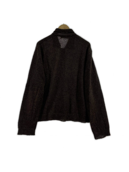 Our Legacy ニット・セーター EVENING POLO Smokey Brown Fuzzy Alpaca