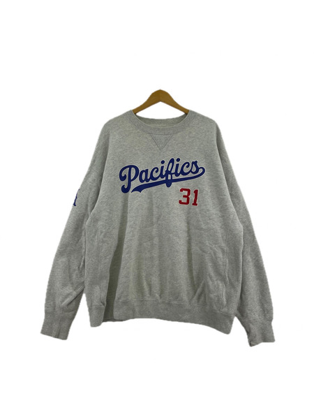 RUSSEL ATHLETIC スウェット・トレーナー ×Baseball/Pacifics 31/グレー (L)[値下]