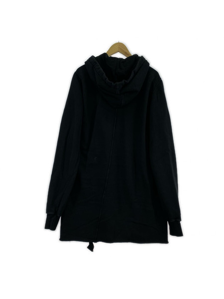 DRKSHDW ロールエッジフーディ ロングパーカー S ブラック DU02C5285-F