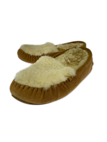シューズ EMU Australia モカシンシープスキン 24cm BRW