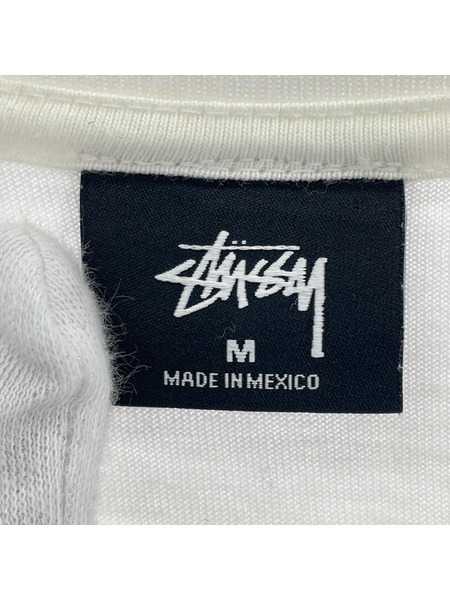 STUSSY 立方体ロゴ プリントロンTee M ホワイト[値下]