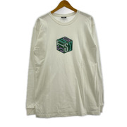 STUSSY 立方体ロゴ プリントロンTee M ホワイト[値下]