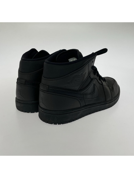 NIKE スニーカー AIR JORDAN 1 MID/ブラック/27.0