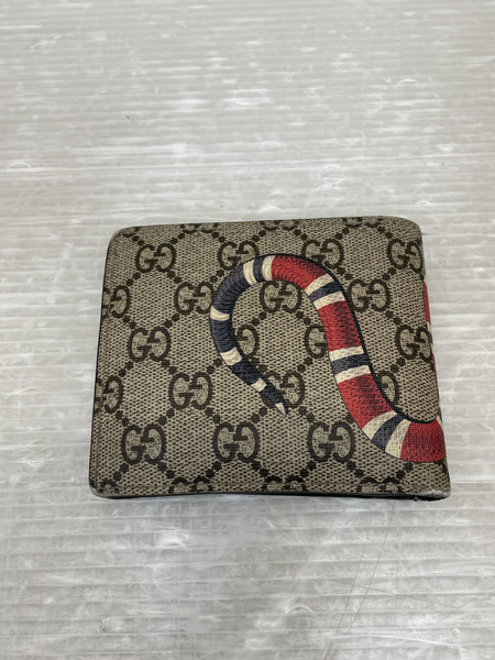 GUCCI GGスプリーム キングスネーク コンパクトウォレット