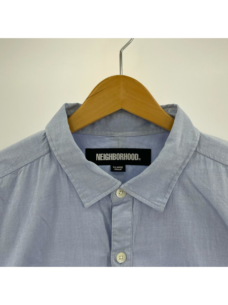 NEIGHBORHOOD 長袖シャツ 22SS コットン 青 (XL)