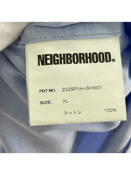 NEIGHBORHOOD 長袖シャツ 22SS コットン 青 (XL)