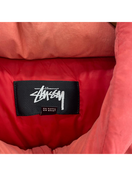 STUSSY ダウンジャケット Recycled Nylon Down Puffer S 赤