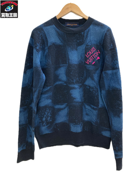 LV ダミエソルトジャカードクルーネックニット XS｜商品番号