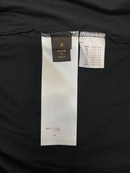 LOUIS VUITTON フロントデザインプリントTシャツ S 黒 RM132M H4JR02JEZ