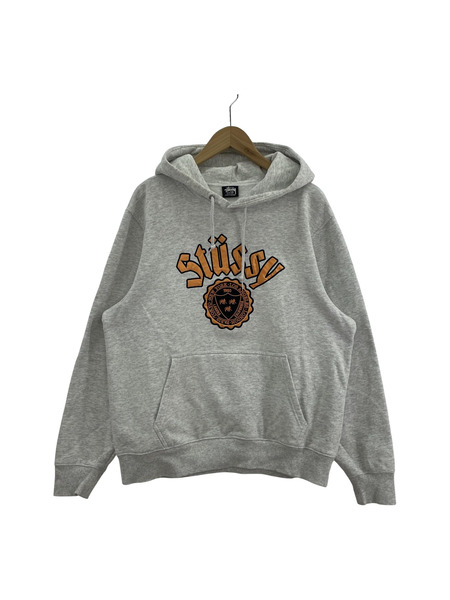 Stussy グレー パーカーLサイズ　タグ付き 中古・古着通販】stussy (ステューシー) stussy プルオーバーパーカー