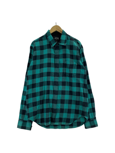 STUSSY L/Sチェックシャツ (L)