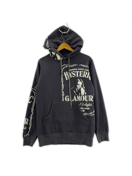 HYSTERIC GLAMOUR パーカー HYS WHISKY ヒスガール S グレー