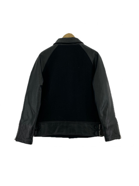 RUDE GALLERY レザージャケット Leather Stadium Jacket BLK M