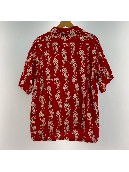 EVISU 半袖シャツ ダンシングスカル レーヨンアロハシャツ 42