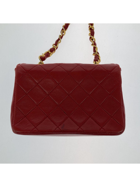 CHANEL ミニマトラッセ チェーンショルダーバッグ 赤[値下]