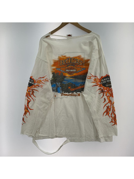 Harley-Davidson 長袖Tシャツ・カットソー flame Fire pattern l/s tee XL[値下]
