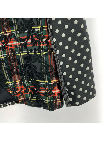 COMME des GARCONS HOMME PLUS 12AW 異素材切替ジャケット グレー XS