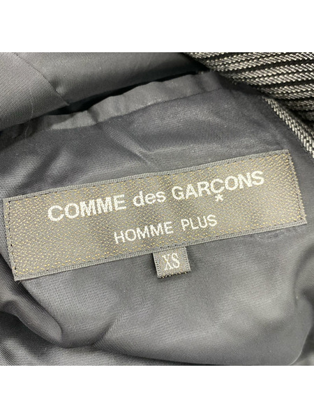 COMME des GARCONS HOMME PLUS 12AW 異素材切替ジャケット グレー XS