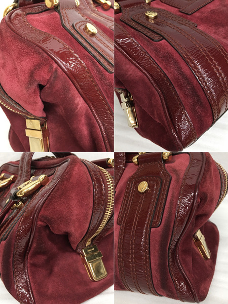 GUCCI　ハンドバッグ クレスト パテント スエード[値下]