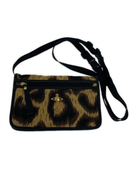 Vivienne Westwood ショルダーバッグ レオパード柄 サコッシュ 茶