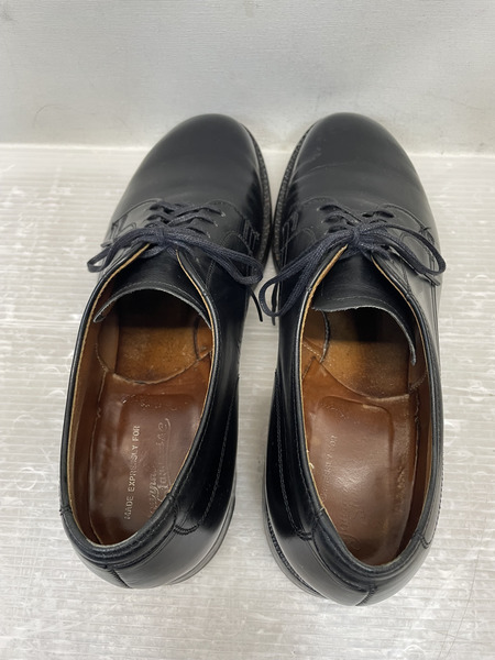 ALDEN×JOURNAL STANDARD別注 カーフレザー プレーントゥ レザーシューズ 7D 黒