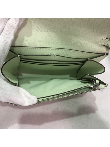 長財布 Tory Burch チェーンウォレット アイボリー