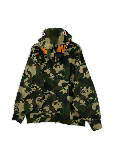 A BATHING APE パーカー(ジップアップ) MAP CAMO FULL ZIP HOODIE (L)