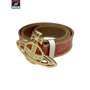 Vivienne Westwood Sleeping Beauty オーブバックル 宇宙船 レザーベルト レッド