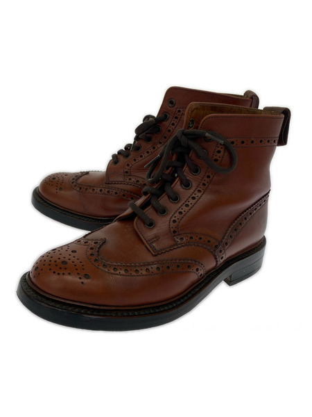 ブーツ HAWKINS ウイングチップ 茶(6 1/2)