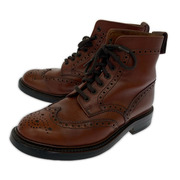 ブーツ HAWKINS ウイングチップ 茶(6 1/2)