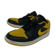 NIKE スニーカー AIR JORDAN 1 Low BLACK YELLOW(27.5㎝)