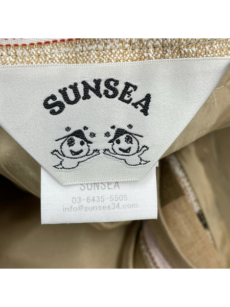 SUNSEA バングラディッシュリネンチェックパンツ BANGLADESH LINEN W/耳/2
