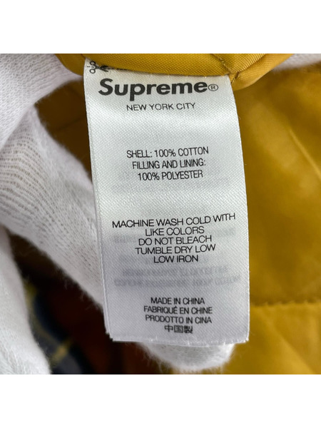 Supreme ジャケット 24AW Quited Plaid Blue (XXL) 黄