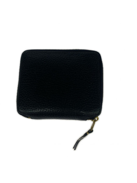 COMME des GARCONS コンパクトウォレット レザーラウンドジップ/BLK