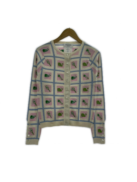 THOM BROWNE カシミヤ シルク デザインカーディガン