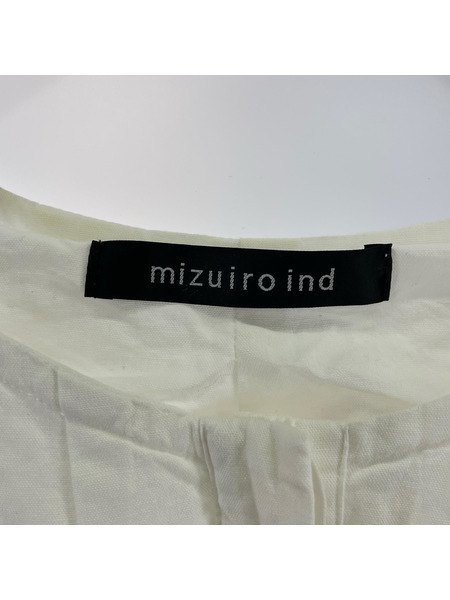 mizuiroind ノースリーブワンピース コットン 白