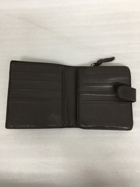 Bottega Veneta イントレチャート コンパクトウォレット 茶[値下]