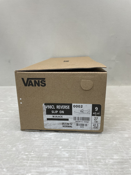 VANS×SSZ 裏VANS V98CL REVERSE SLIP ON 27.0 黒