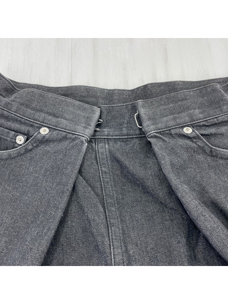 JOHN LAWRENCE SULLIVANWASHED DENIM SUPER WIDE PANTS/M