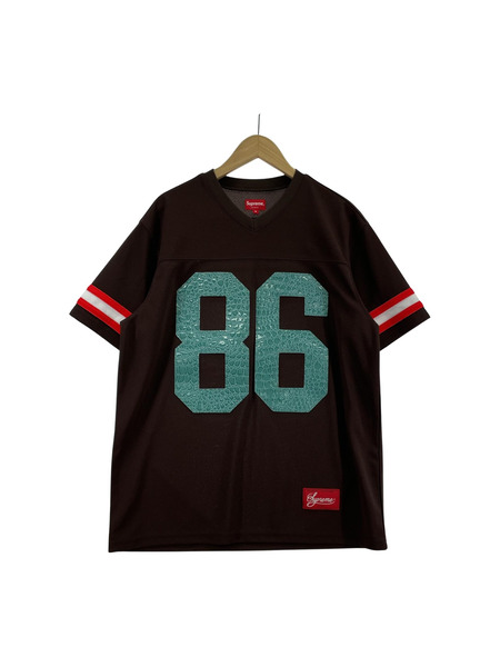 Supreme 半袖Tシャツ・カットソー Faux Croc Football Jersey M 茶[値下]