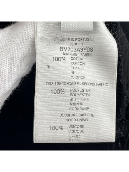 GIVENCHY パーカー デストロイ ダメージ加工 プルオーバーパーカー 黒(L)